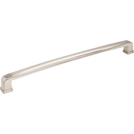 Jeffrey Alexander 12" Center-to-Center Satin Nickel Square Milan 1 Appliance Handle 1092-12SN